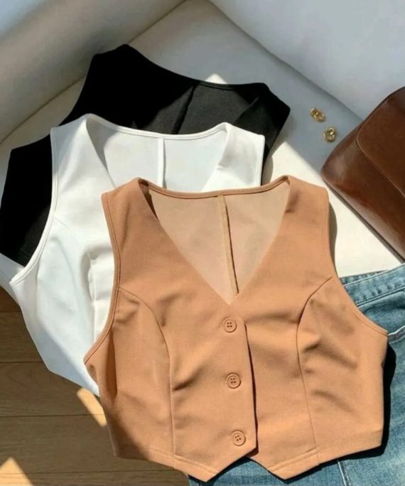 CHALECO LISO BOTONES DELANTEROS
