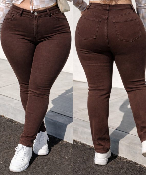 JEANS SKINNY CHOCOLATE TELA GRUESA