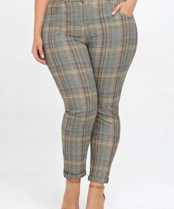 PANTALÓN SKINNY CUADROS PRÍNCIPE DE GALES