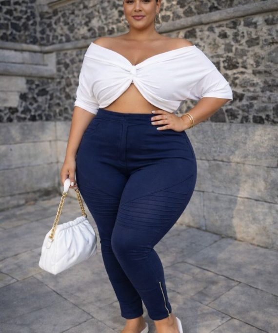 PANTALÓN SKINNY ESTRUCTURADO CON COSTURAS DIAGONALES