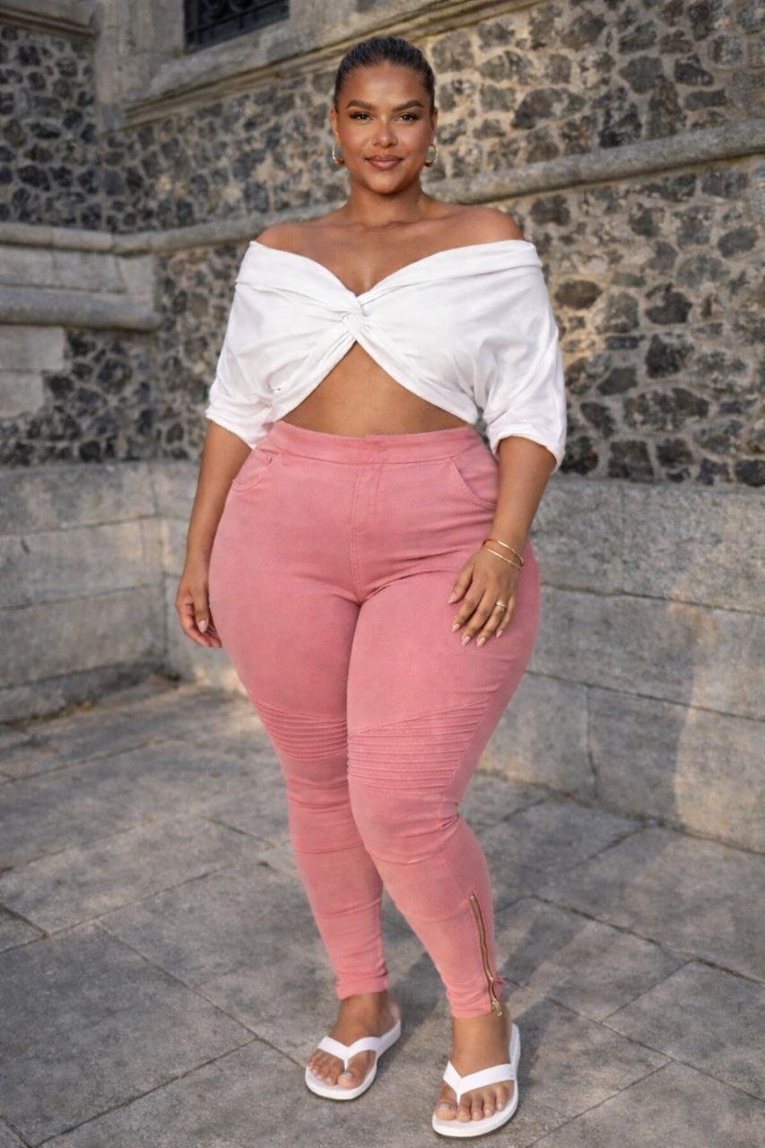 PANTALÓN SKINNY ESTRUCTURADO CON COSTURAS DIAGONALES - Imagen 2