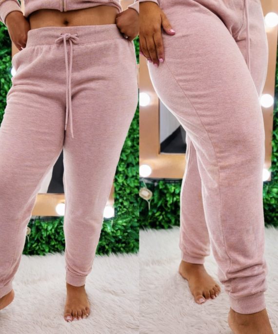 PANTS JOGGER AFELPADO ROSA