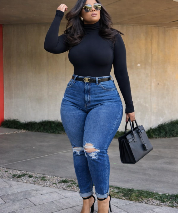 JEANS CLASIC CON ROTOS EN RODILLAS