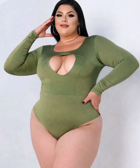 BODY MANGA LARGA LISO