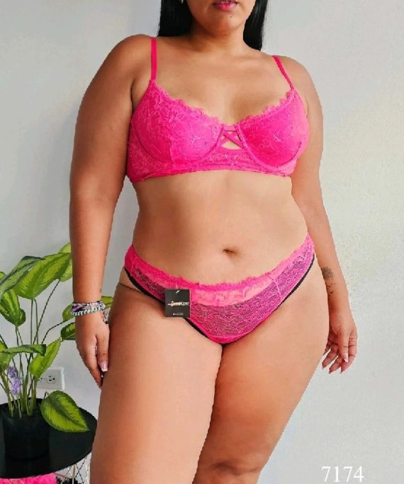 SET LENCERIA FLORAL CON ARO