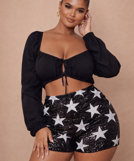 SHORT ESTRELLA DE  LENTEJUELAS