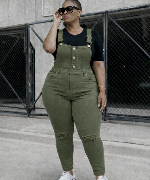 BRAGA OLIVE RIPPED KNEE