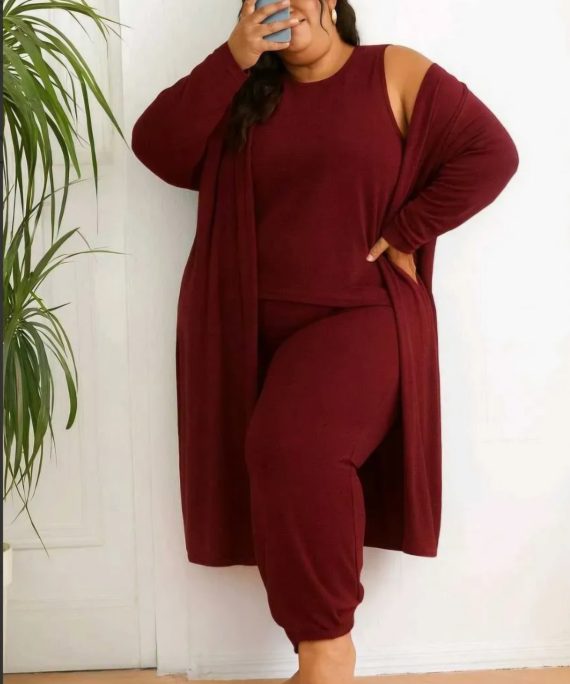 CONJUNTO DE TRES PIEZAS, CARDIGANS, BLUSA Y MONO, CASUAL 3 EN 1