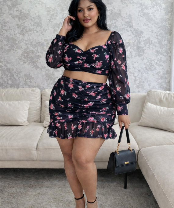 CONJUNTO FALDA Y TOP MANGA LARGA