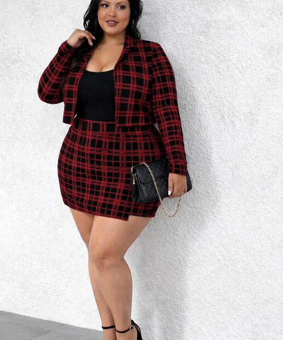 SET CASUAL BLAZER FALDA SHORT