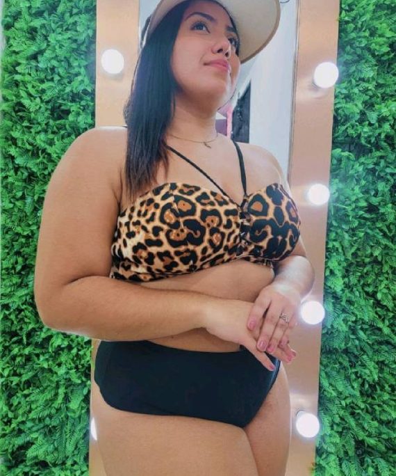 TRAJE DE BAÑO 2 PIEZAS LEOPARDO