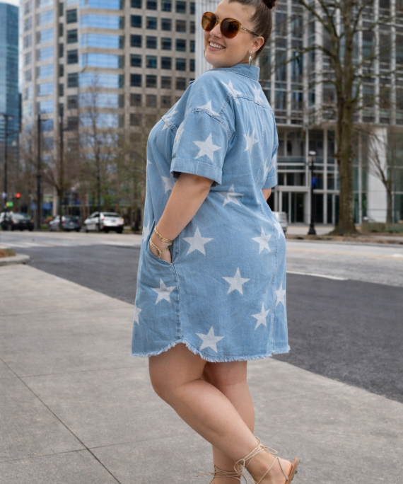 VESTIDO DENIM DE ESTRELLAS