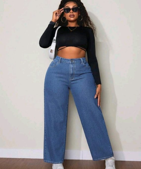 JEAN WIDE LEG CON LIGA EN CINTURA