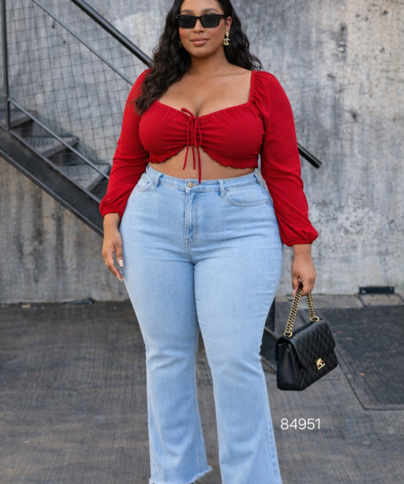 JEANS BOTA ANCHA DESHILACHADA