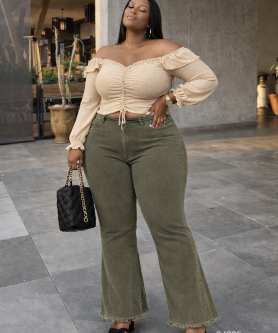 JEANS PANA BOTA ANCHA DESHILACHADA