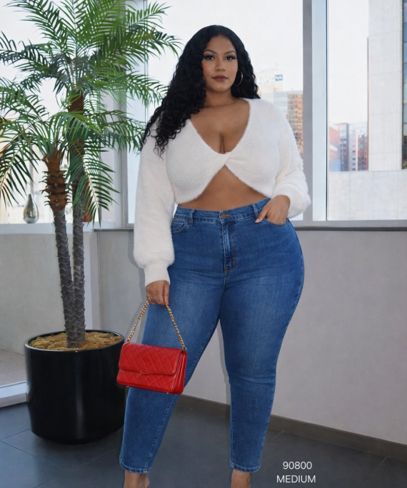 JEANS SKINNY LEVANTA COLA