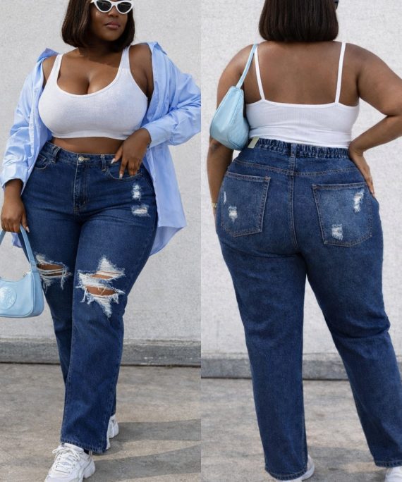 MOM JEANS ROTO EN RODILLAS