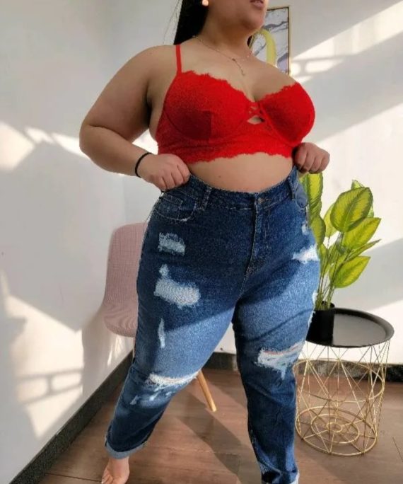 JEANS BOTA RECTA ROTO