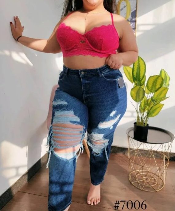 JEANS BOTA RECTA ROTO