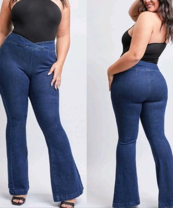 JOGGUERS JEANS BOTA ANCHA PRETINA DE LIGA