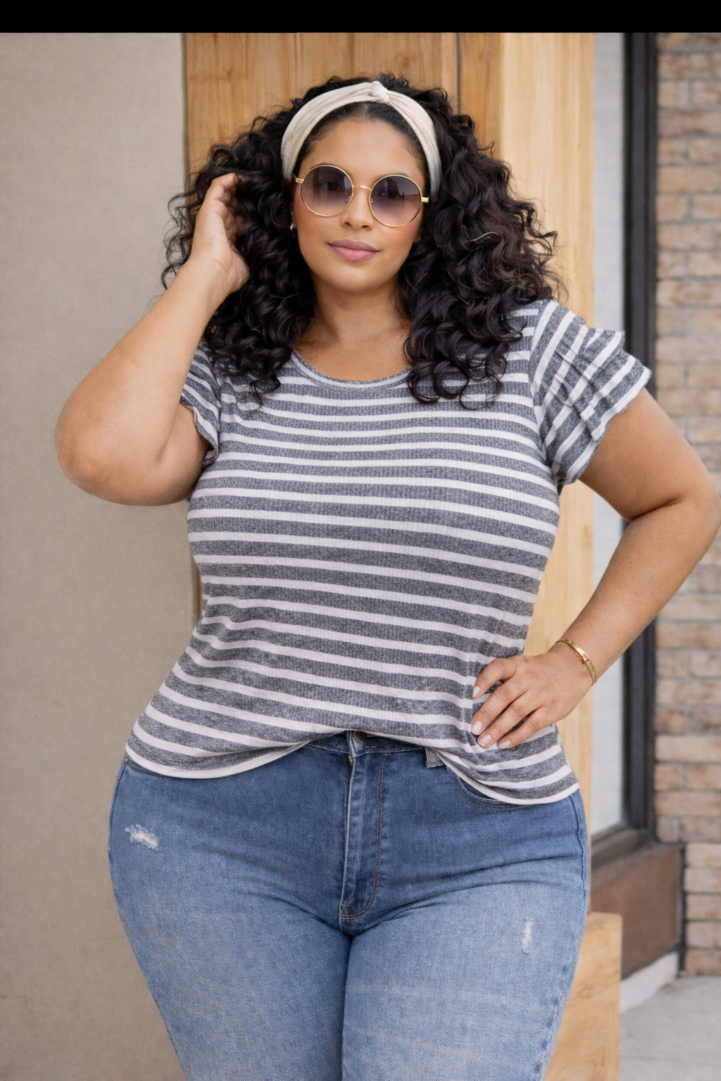 BLUSA MANGA CORTA CON FARALAO