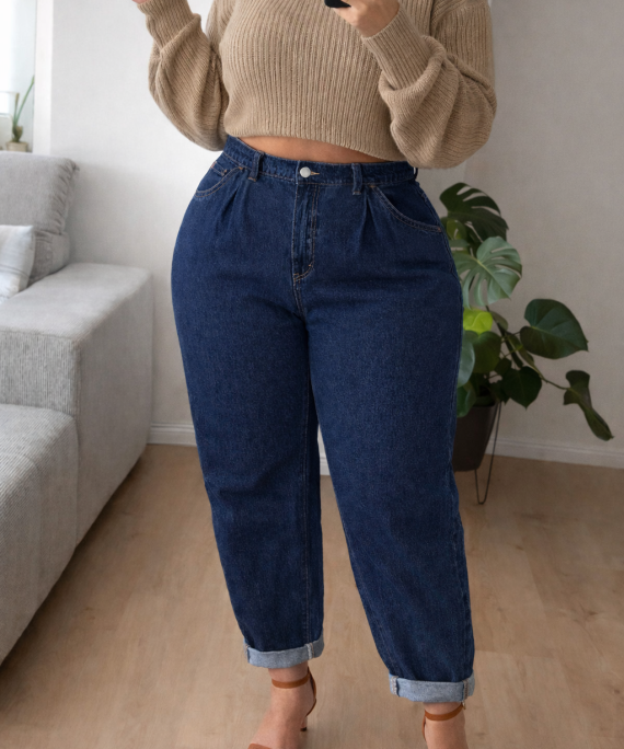 BARREL JEANS CON ARRUCHE