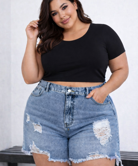 SHORT ROTO DESHILACHADO