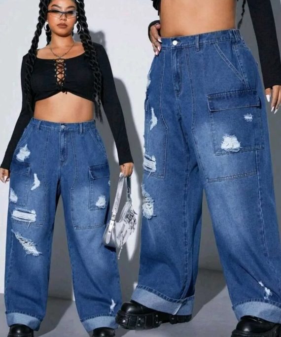 JEAN WIDE LEG CARGO DESTROYED