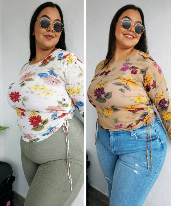 BLUSA MANGA LARGA TRASLUCIDA