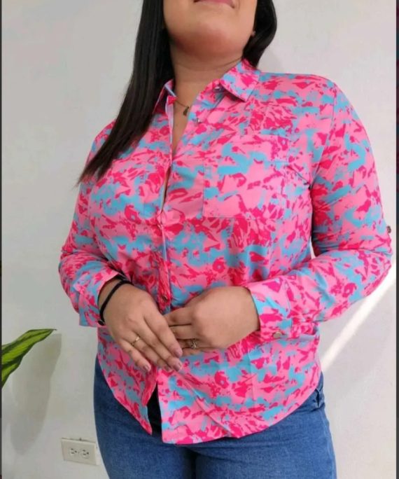 BLUSA MANGA LARGA ROSA