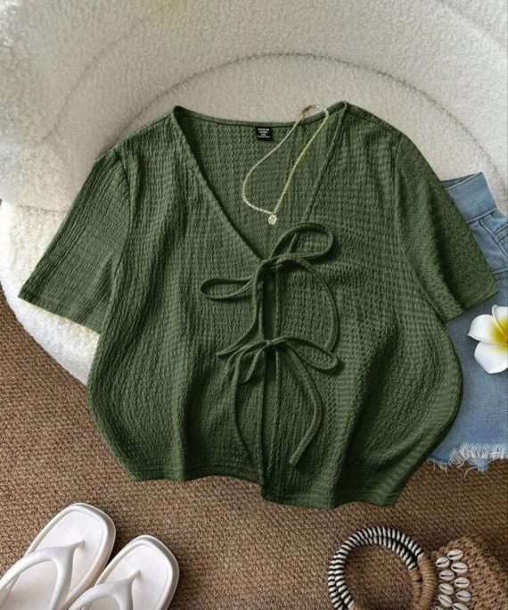 BLUSA INFORMAL CON CORDON