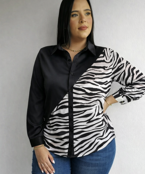 BLUSA MANGA LARGA BLACK ZEBRA