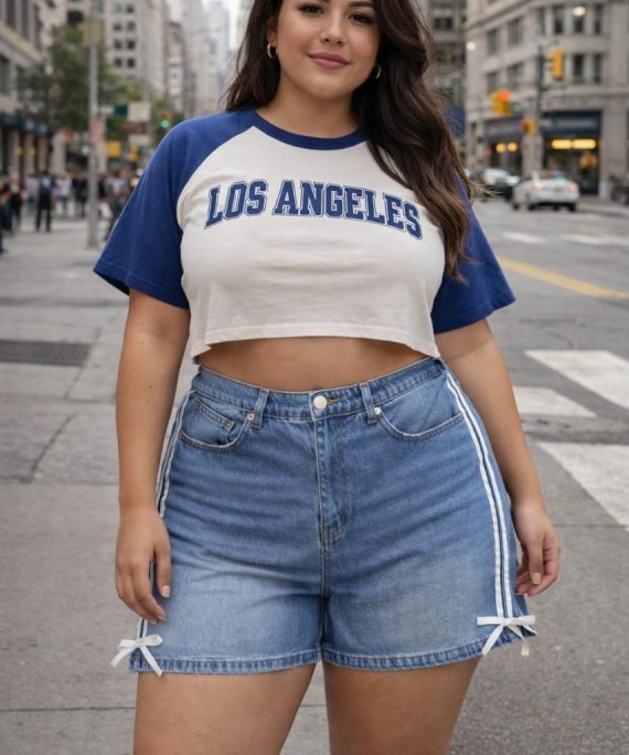 SHORT LARGO LINEAS Y LAZO LATERALES