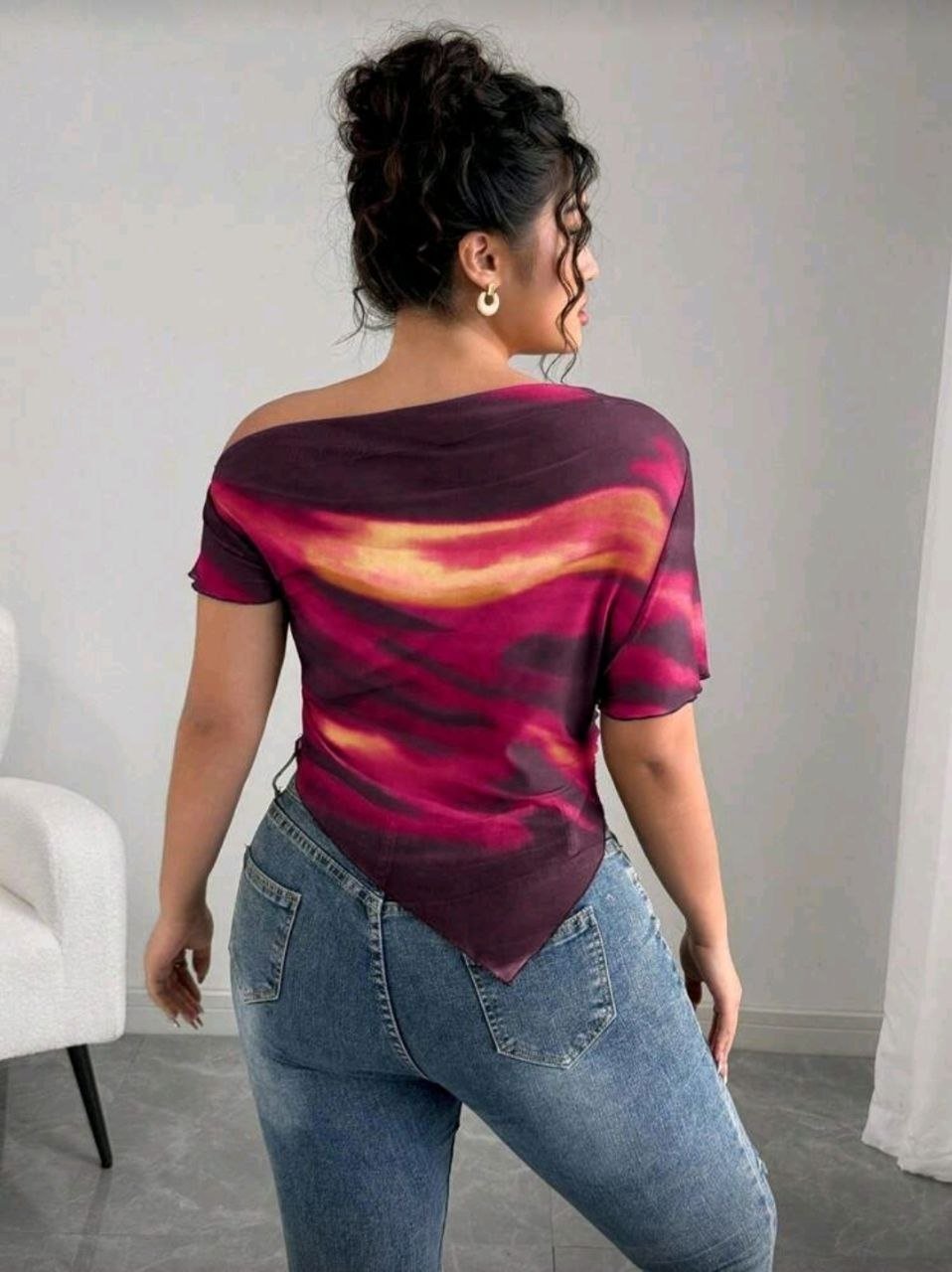 BLUSA AURORA ASIMÉTRICA - Imagen 2