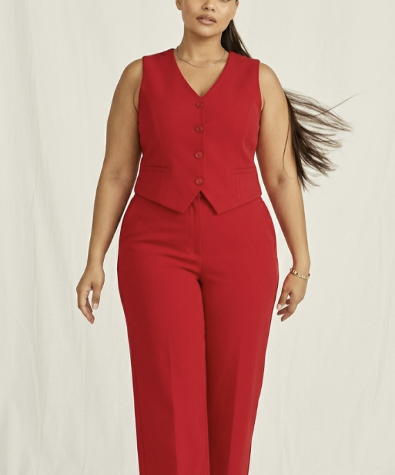 CONJUNTO CASUAL PANTALON Y CHALECO
