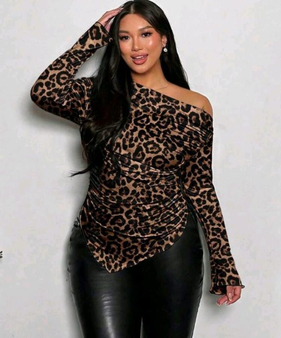 BLUSA MANGA LARGA LEOPARDO