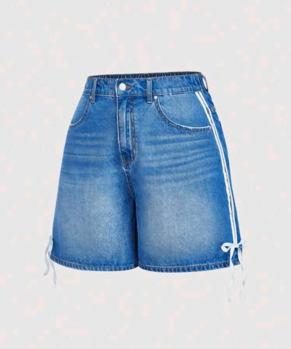SHORT LARGO LINEAS Y LAZO LATERALES