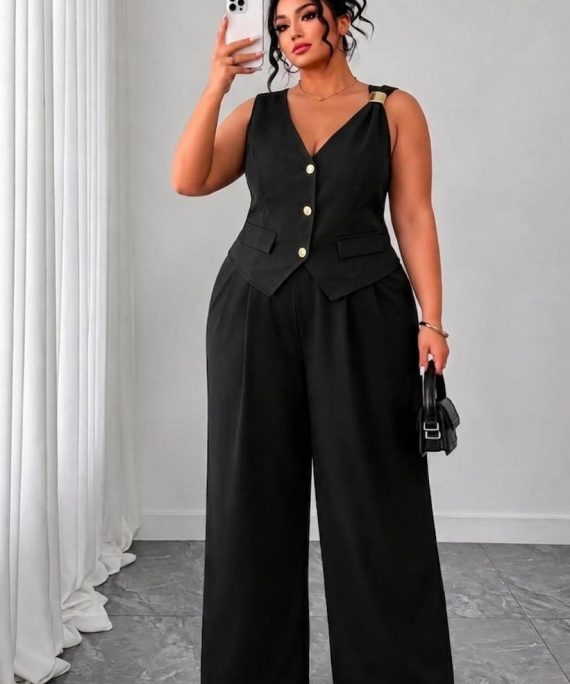 CONJUNTO CASUAL CHALECO Y PANTALON