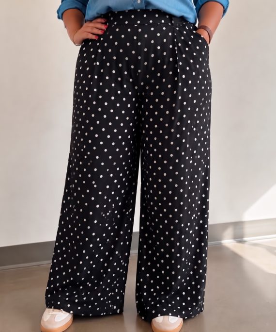 PANTALON BOTA RECTA POLKADOT