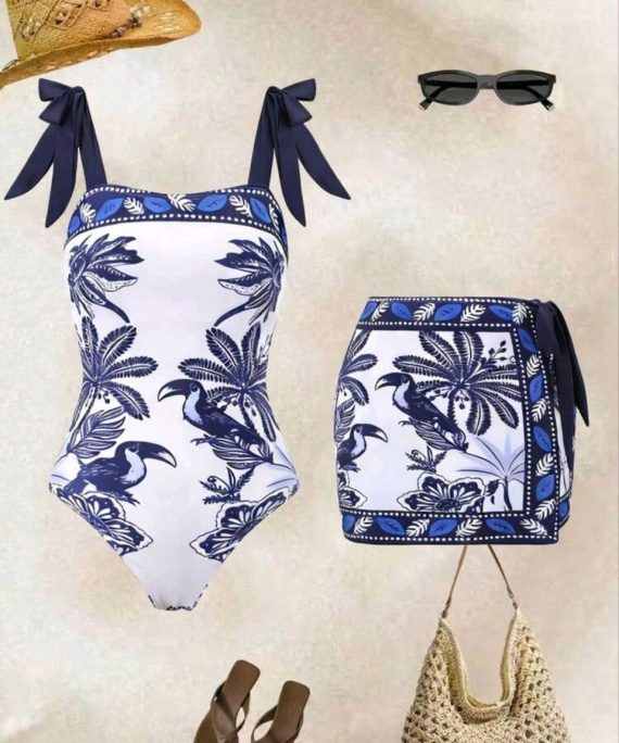 TRAJE DE BAÑO 1 PIEZA CON FALDA