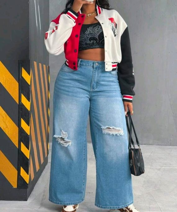 JEANS BOTA ANCHA ROTO EN RODILLAS