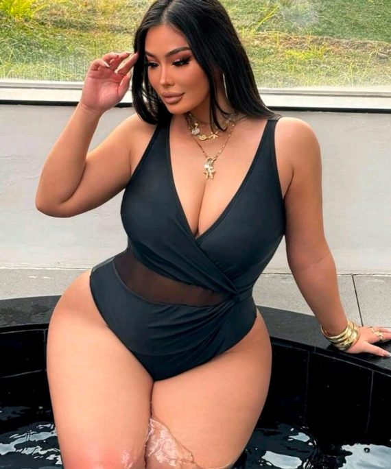 TRAJE DE BAÑO DE 1 PIEZA CON TRANSPARENCIA EN ABDOMEN