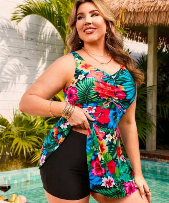 TRAJE DE BAÑO 2 PIEZAS FRANELA Y SHORT