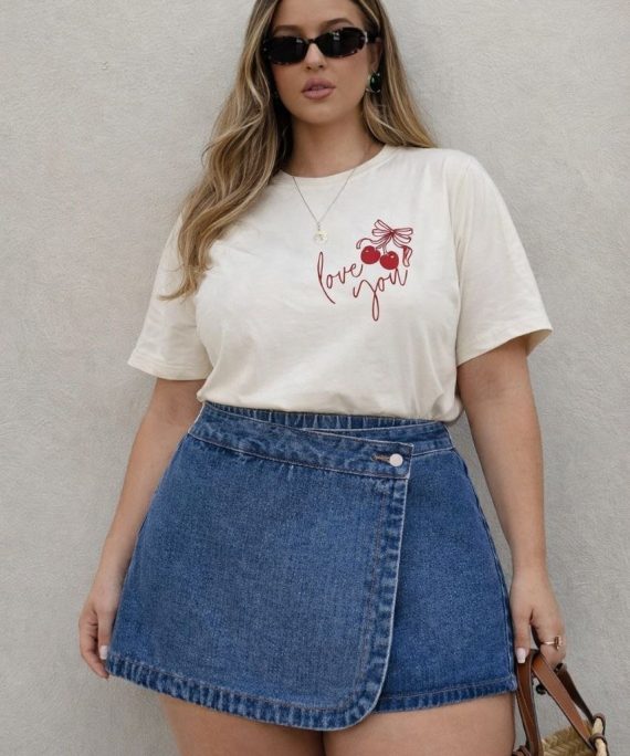 FALDA SHORT DENIM ASIMÉTRICA