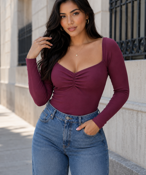 Blusa manga larga canale