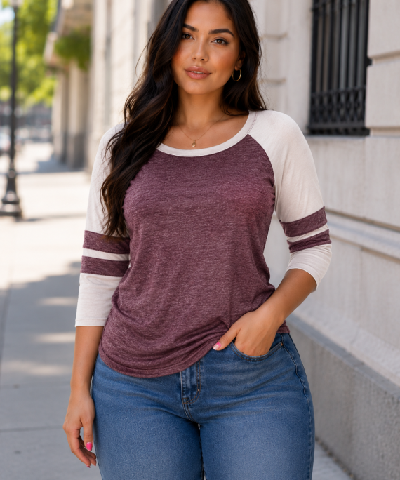 Blusa beisbolera