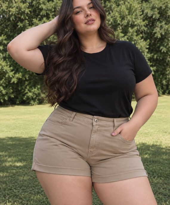 SHORT CUFFED UNICOLOR